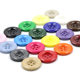White black color round edge tweed coat resin buttons suit sweater coat button accessories wholesale