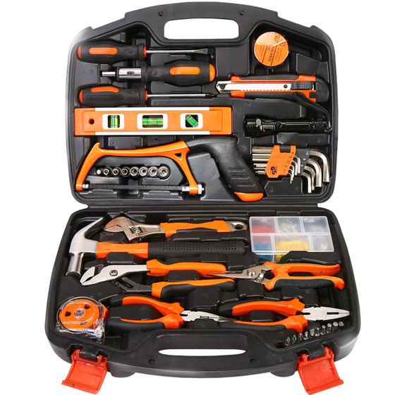Hardware tools suit combination set household manual woodworking toolbox power tools gift repair wholesale