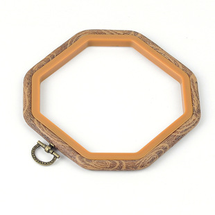 Cross stitch imitation wood octagonal embroidery round embroidery stereo embroidery circle sewing DIY factory wholesale