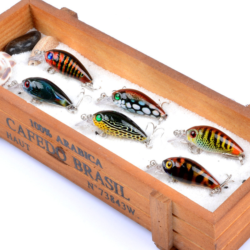 Luya bait mini rock little fat micro 4.5cm/4G slow sinking noise plastic fake bait perch Mandarin fish hard bait