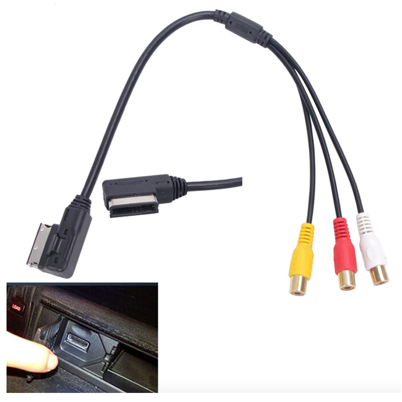 3rca ロータスヘッド Ami Aux ケーブルアウディ A6l A8 A5 Q5 Q7 A1 車のスピーカー入力ライン|undefined