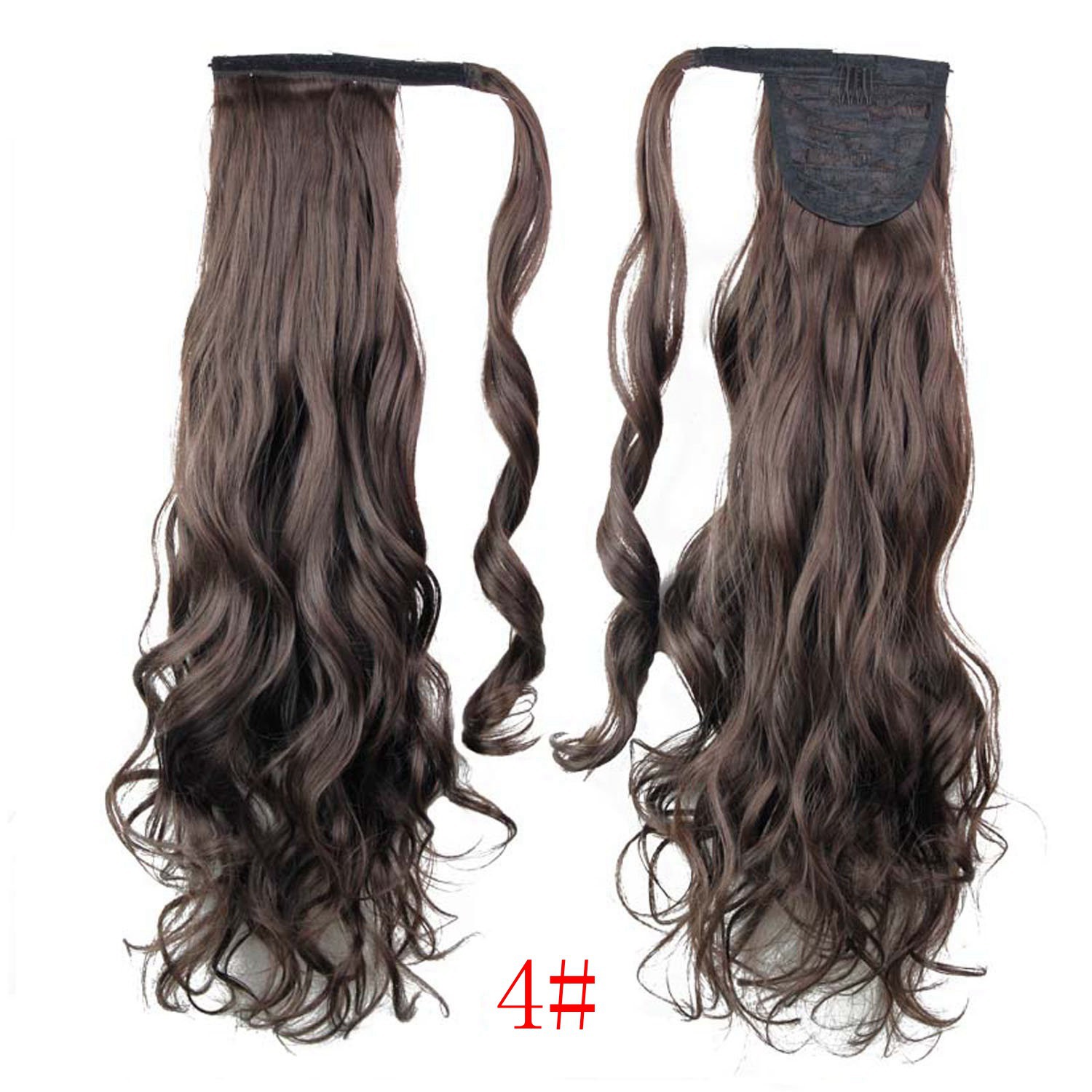 Factory spot European and American wig long curly wig hook and loop ponytail women's Chemical Fiber wig hair extension