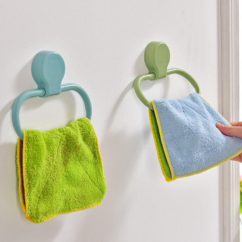 A201 Adhesive Towel Ring Kitchen Dish Rack Bathroom Bathroom Wall Hanging Towel Rack Towel Rack