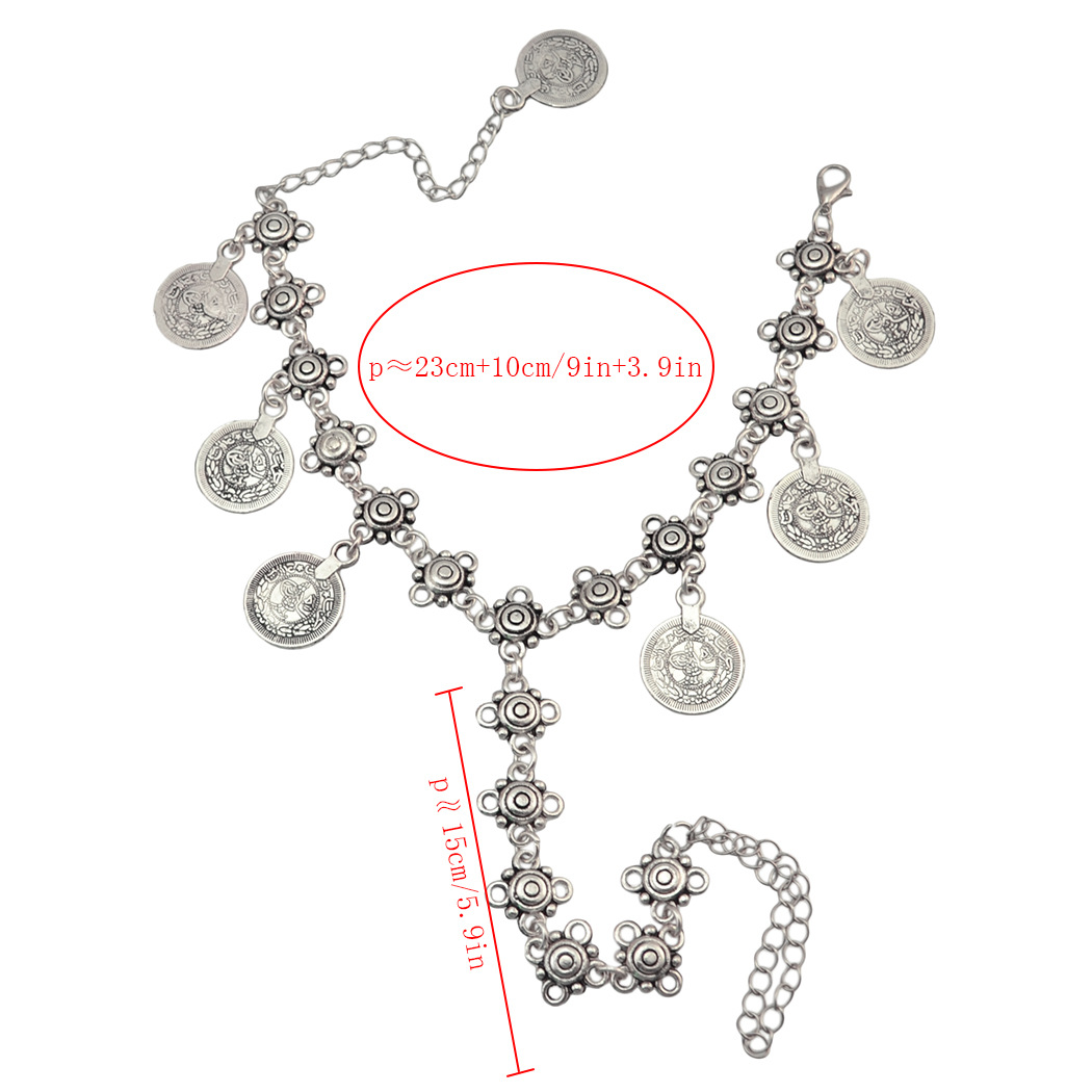European and American Foreign trade new anklet classic coin flower anklet Yiwu factory in stock direct wholesale