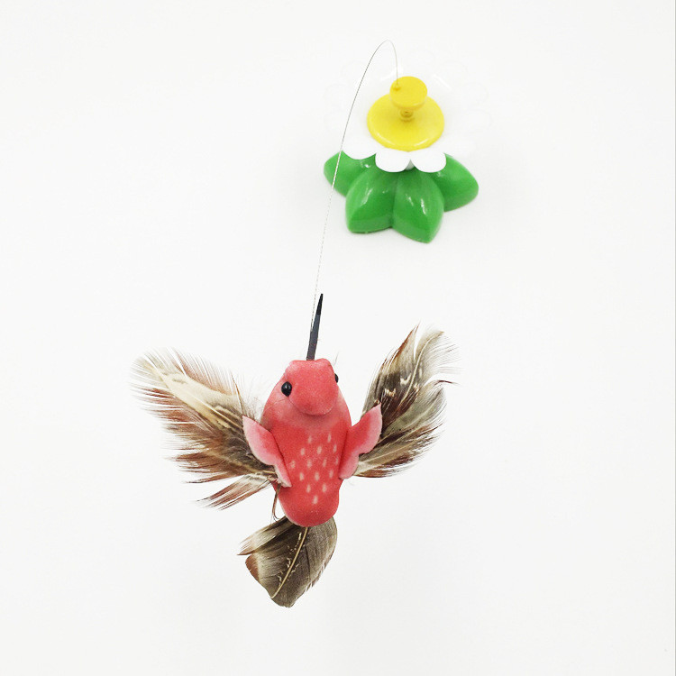 Factory direct electric bird around flowers pet toy cat flying butterfly cat stick wholesale