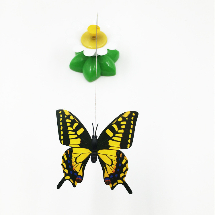 Factory direct electric bird around flowers pet toy cat flying butterfly cat stick wholesale