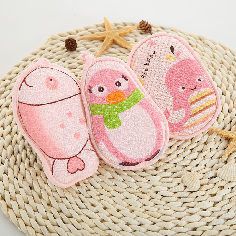 Baby Bath Cotton Baby Bath Supplies Baby Bath Wipe Bathing Sponge Newborn Bath Supplies Scrubbing Artifact