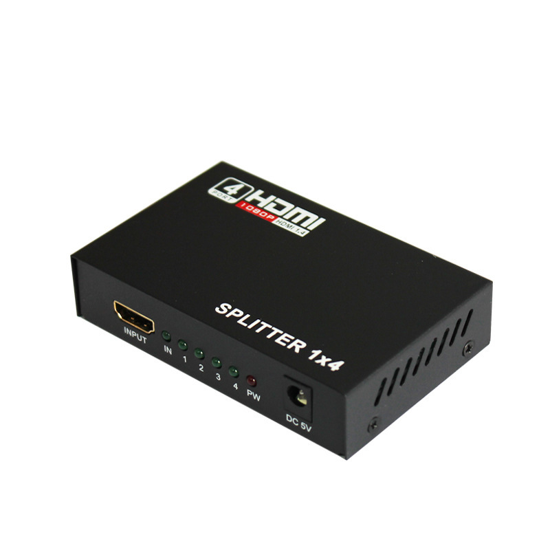 HDMI distributor one-in-four-out HD Video 1-in-4-out hdmi1-in-4 divider one-in-four screen splitter