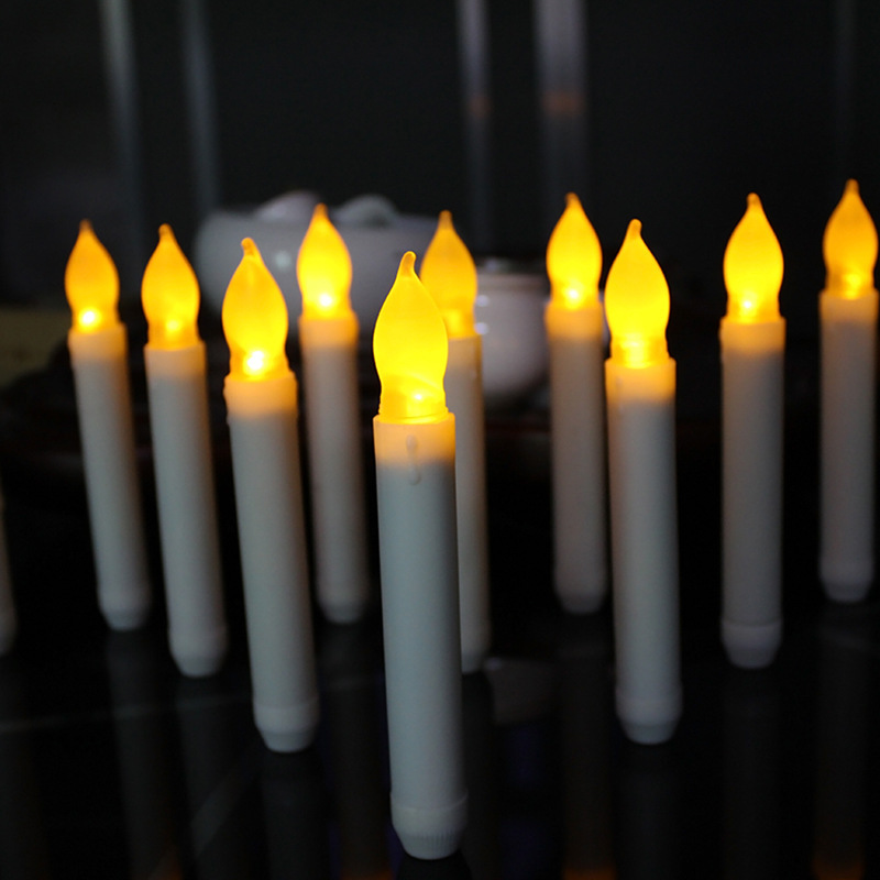 亚马逊热卖led电子蜡烛灯万圣节圣诞装饰泪滴蜡烛diy长杆杆蜡