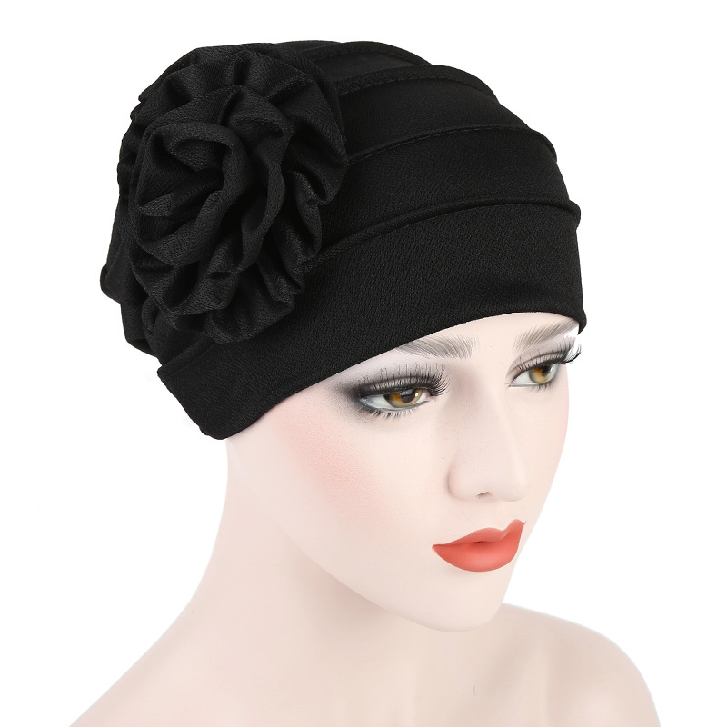Amazon New Monochrome Side Decal Flower Hood Toe Cap Women Moon Hat