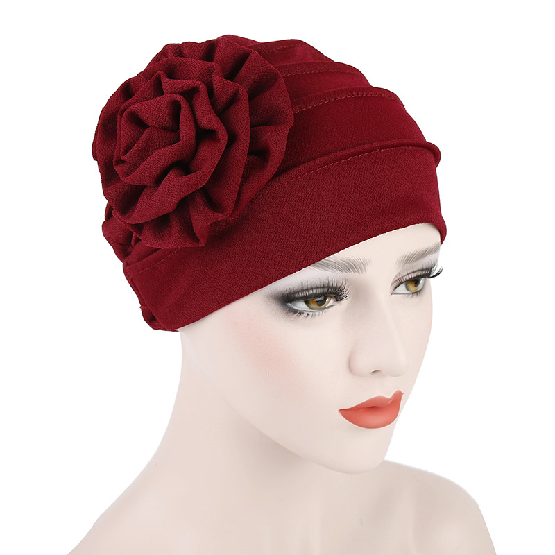 Amazon New Monochrome Side Decal Flower Hood Toe Cap Women Moon Hat