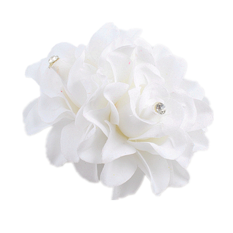 European and American Double Rose Hairpin Ethnic Headwear Bride Flower Head Flower Girls' Dance Performance Rhinestone Hair Accessories Edge Clip_voghion.com