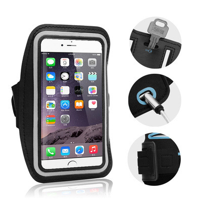 Outdoor running sports mobile phone arm bag wrist bag diving material arm bag mobile phone arm band Sports running arm
