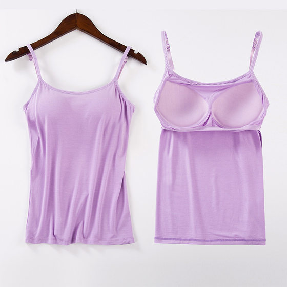 Modal women's wireless one-piece camisole with chest pad upgraded yoga bottoming shirt underwear manufacturer batch
