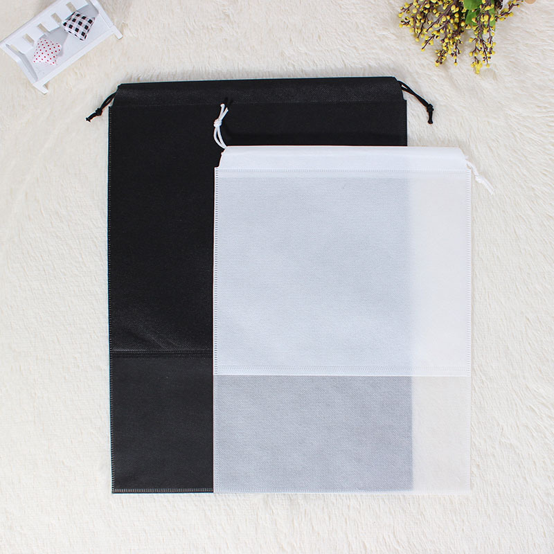Spot transparent non-woven drawstring pocket slippers sandals bag men's shoes sports shoes toy dustproof packaging bag