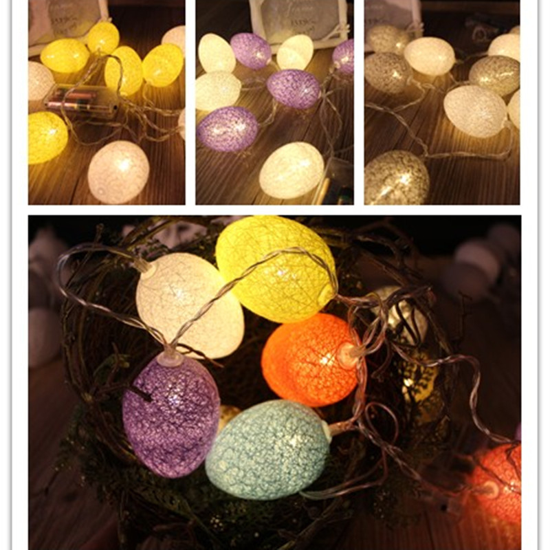 LED cotton string lights battery ball egg copper string lights Christmas Easter decorative LED cotton string lights
