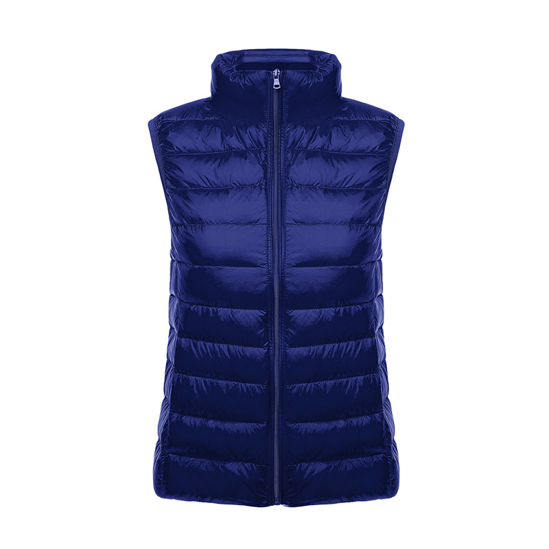 2024 autumn and winter new ultra-thin down jacket vest women's plus size slim vest short women's waistcoat tide