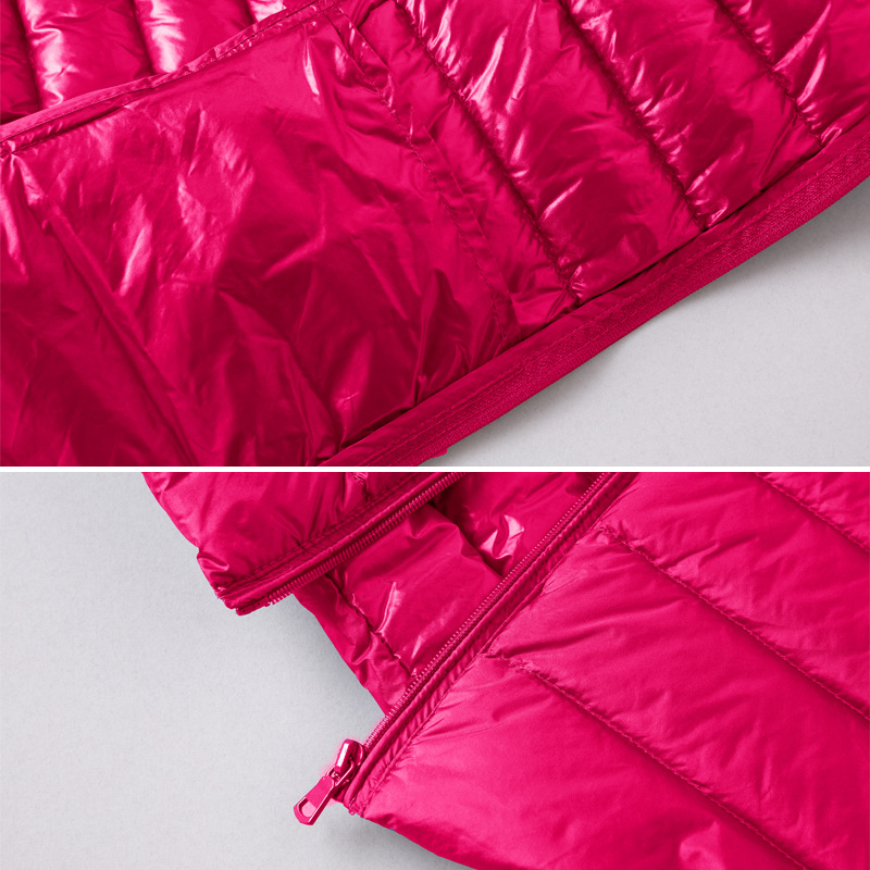 2024 autumn and winter new ultra-thin down jacket vest women's plus size slim vest short women's waistcoat tide