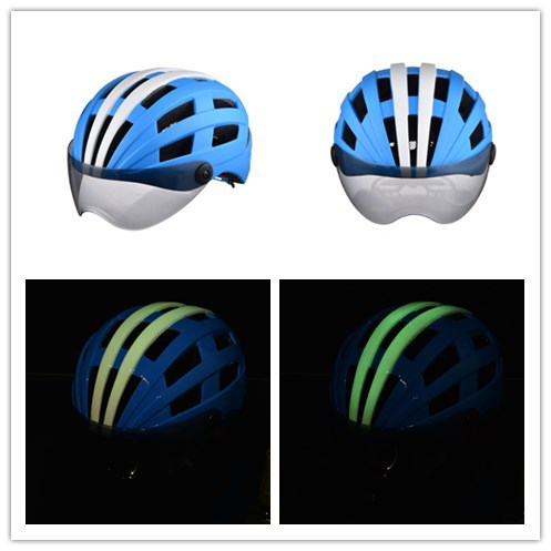 Factory direct mountain bike road integrated frosted bicycle with goggles riding helmet safety helmet