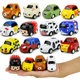 New funny cartoon pull back alloy car model Pocket toy car children's mini palm treasure Q version car