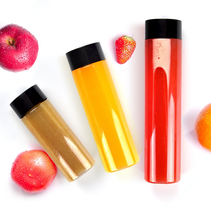 Trumpet flower 400/500/700ml disposable juice bottle transparent plastic cup PET cold drink cup beverage bottle