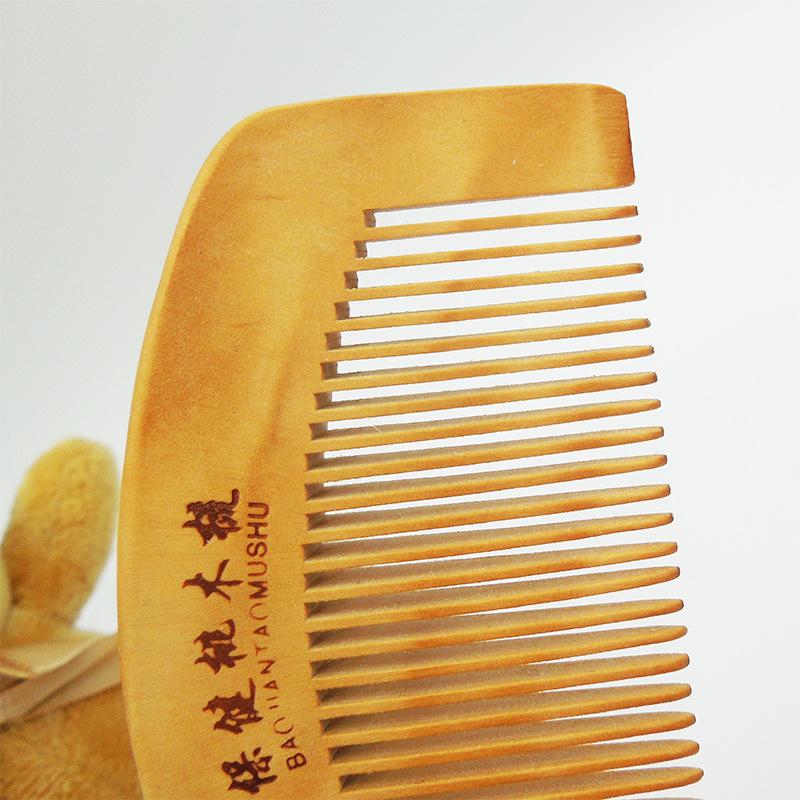 Anti-off comb month comb anti-static peach comb small comb natural health peach comb long handle comb wholesale