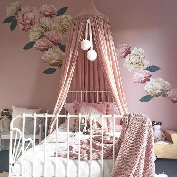 INS New Nordic Palace Mosquito Net Gauze Ball Hanging Ornaments Children's Room Decoration Accessories Round Ball Wall Decoration Hanging Ornaments
