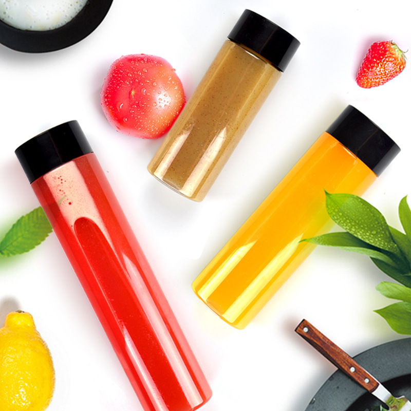 Trumpet flower 400/500/700ml disposable juice bottle transparent plastic cup PET cold drink cup beverage bottle
