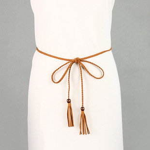 Yingfina Tassel Woven Thin Women's Waist Chain Korean Casual Waist Rope Korean Velvet Decorative Waist