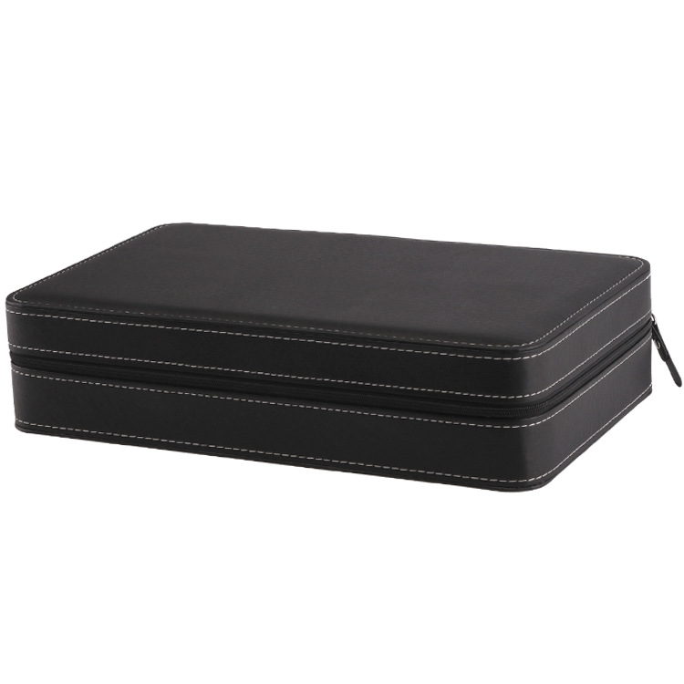 Watch zipper bag 12 watch storage display box 12 PU leather watch gift box factory in stock