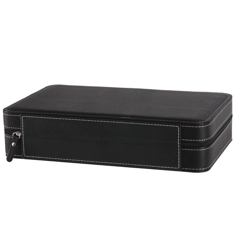 Watch zipper bag 12 watch storage display box 12 PU leather watch gift box factory in stock