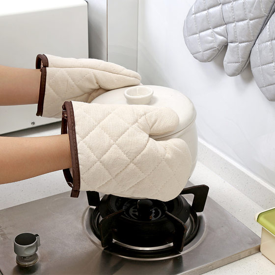 A2501 Thickened Microwave Gloves Heat Insulation Gloves Cotton Oven Baking Gloves Microwave Heat Insulation Gloves