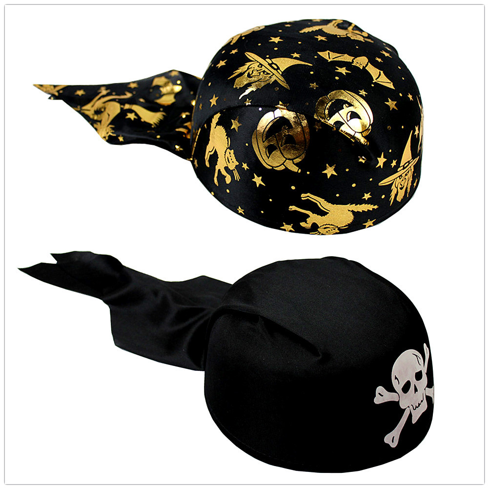 Travestimento da fantasma di Halloween Pirati dei Caraibi Costume Cappello da capitano Cappello da pirata zucca Cappello da Zorro_voghion.com