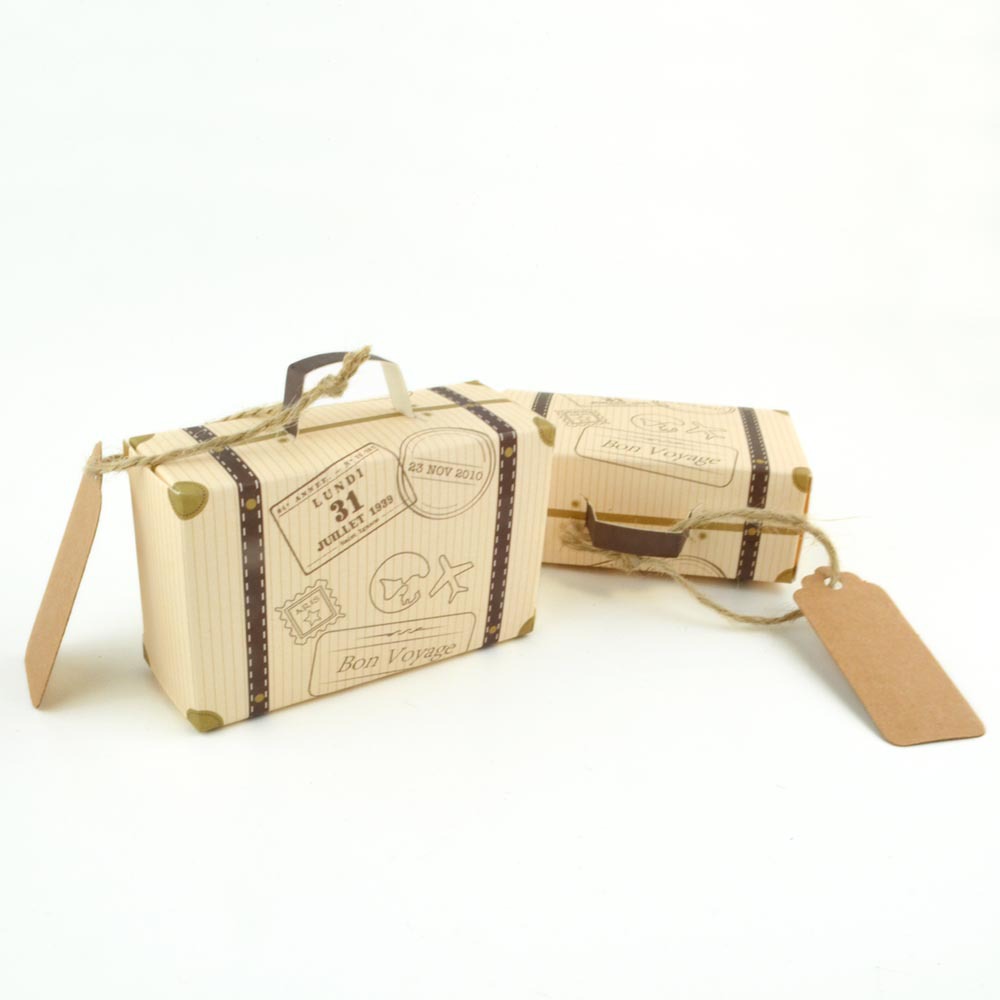 European Creative Amazon Mini Luggage Candy Box Wedding Gift Candy Packaging Box Aircraft Carton Wholesale