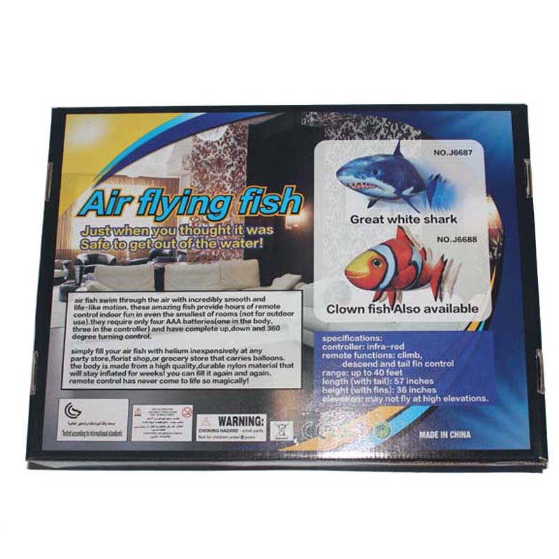Remote Control Flying Shark Air Flying Fish Clown Fish Toy Wedding Birthday Arrangement Children's Educational Electric Inflatable