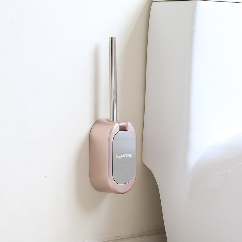 Tpr創意壁掛け式トイレ便器ブラシセット穴なしホテル家庭用トイレ清潔ブラシ|undefined