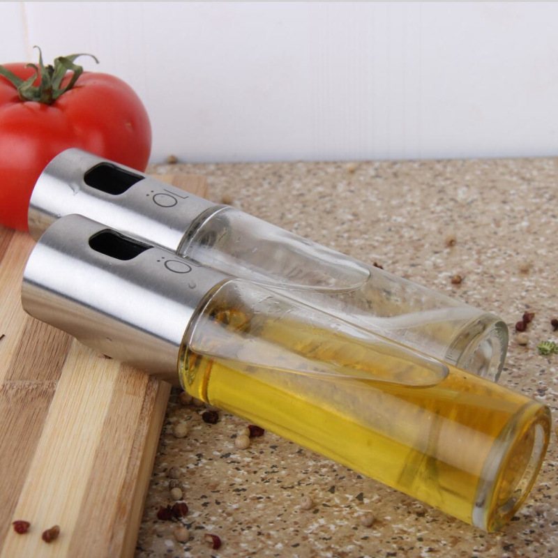 Manufacturers new stainless steel oil bottle glass oil pot gym essential oil barbecue spray bottle spray bottle alcohol disinfection bottle