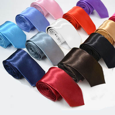 Tie men's business 5cm Korean style solid color narrow tie casual small tie black 5CM groom wholesale