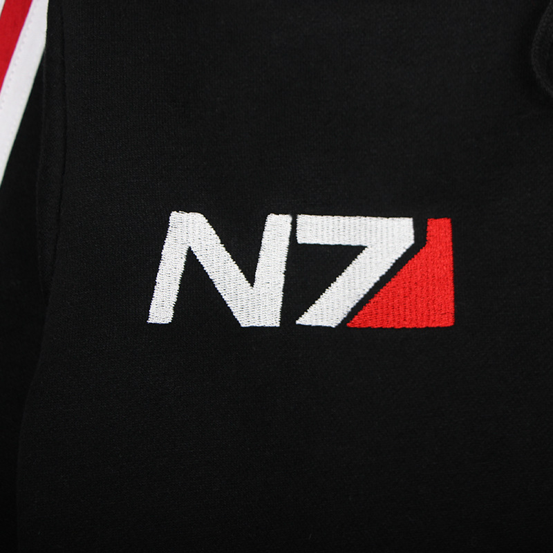 N7 Mass Effect game sweater coat autumn and winter men's and women's long sleeve plus velvet hooded long sleeve jacket coat clothes