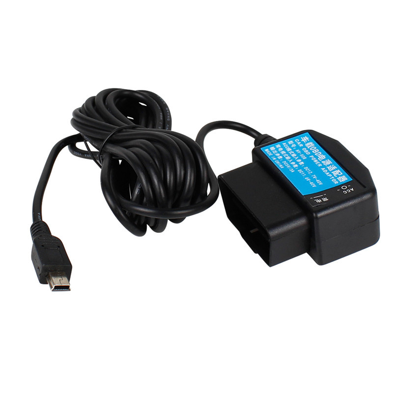 Driving recorder OBD step-down line acc flameout power failure delay switch parking monitoring power cord 3A