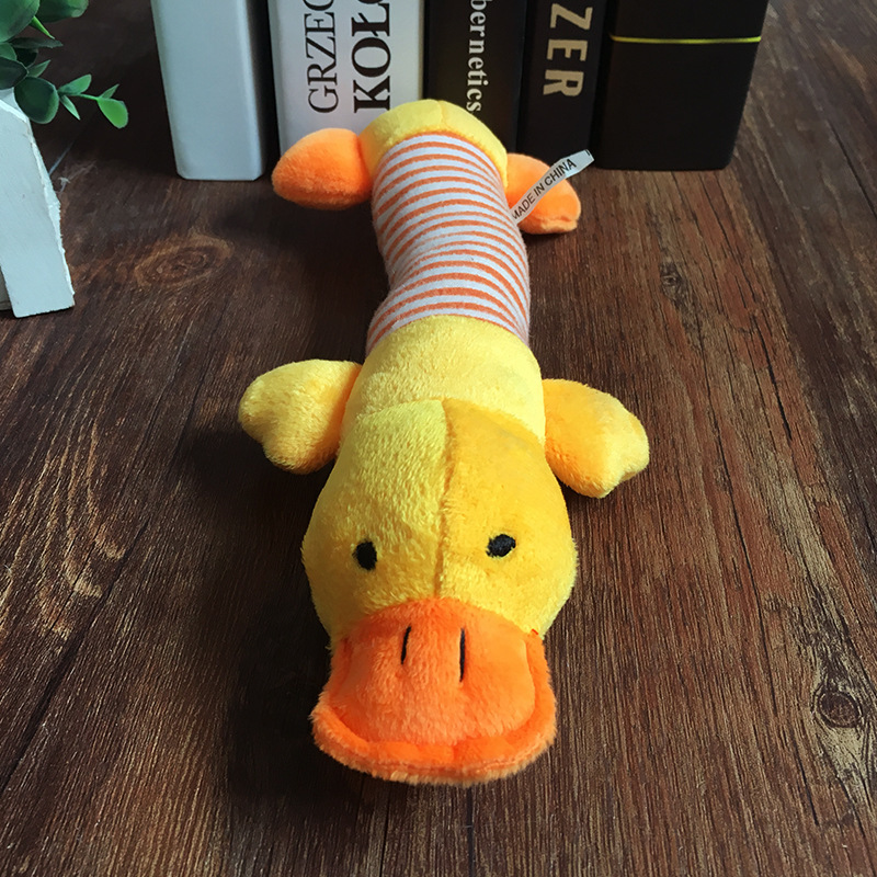 Four-legged long plush dog sound toy molars training pet cat toy pet supplies wholesale