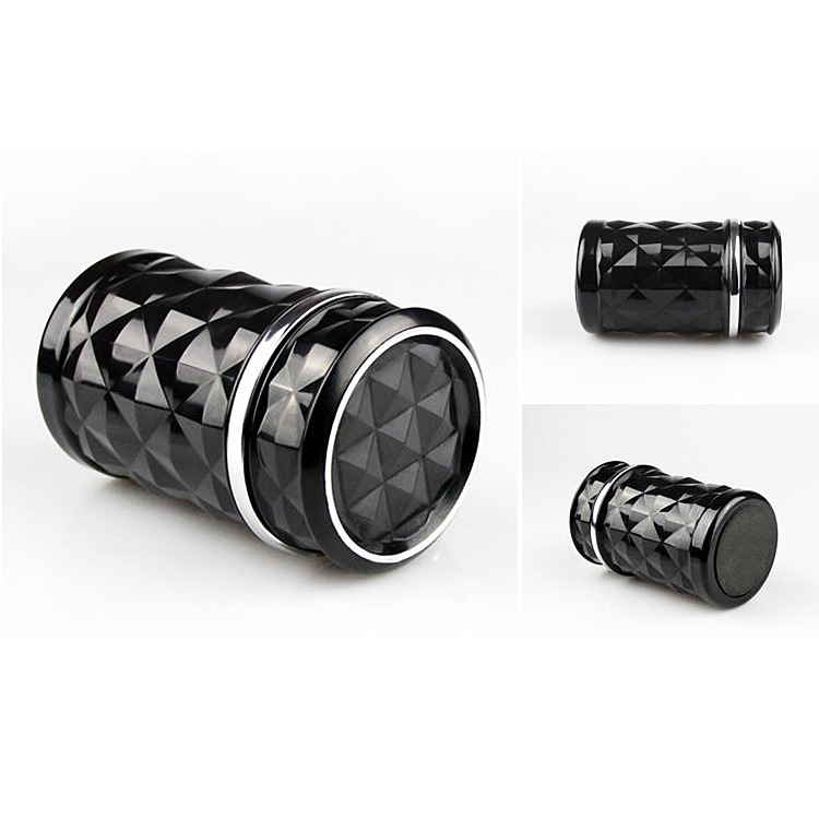 Car ashtray multi-function LED light desk with lid diamond cut ashtray hanging air outlet luminous