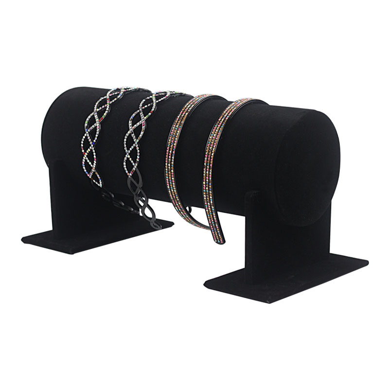Korean version of high quality flannel multi-use hair band hair band shop display props head hoop rack head jewelry hair pin rack wholesale