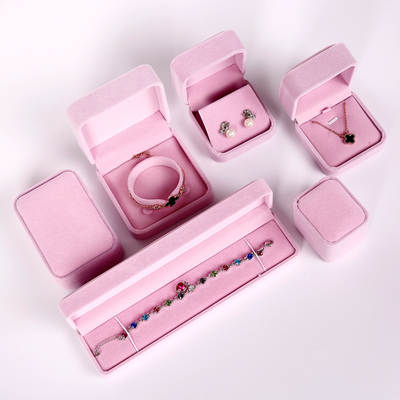 Jewelry box wholesale flannel necklace box pendant box flannel ring earring box bracelet box jewelry packaging box