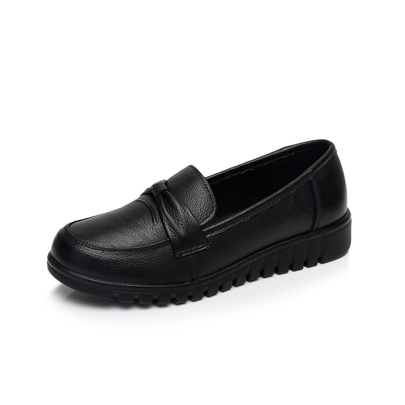 New cowhide mother women's shoes soft soles middle-aged and elderly casual shoes comfortable flat soles mother shoes factory direct wholesale