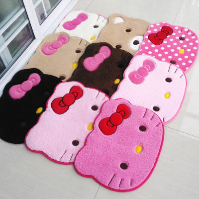 Cartoon floor mat suede cat foot Mat toilet absorbent small mat children's floor mat a generation of hair