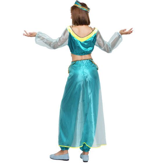 Export Japanese Halloween Clothing Arab Princess Clothing Indian Dancer Performance Clothing Two-color Sexy Belly Dance Clothing