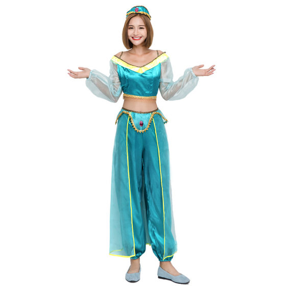 Export Japanese Halloween Clothing Arab Princess Clothing Indian Dancer Performance Clothing Two-color Sexy Belly Dance Clothing