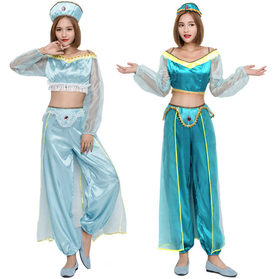 Export Japanese Halloween Clothing Arab Princess Clothing Indian Dancer Performance Clothing Two-color Sexy Belly Dance Clothing
