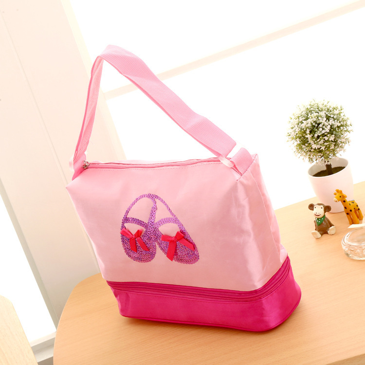 メーカー直販の新型女性ダンスバッグ大容量ショルダーバッグ/シングルショルダーバッグ/子供用バレエバッグ/刺繍可能な卸売り|undefined